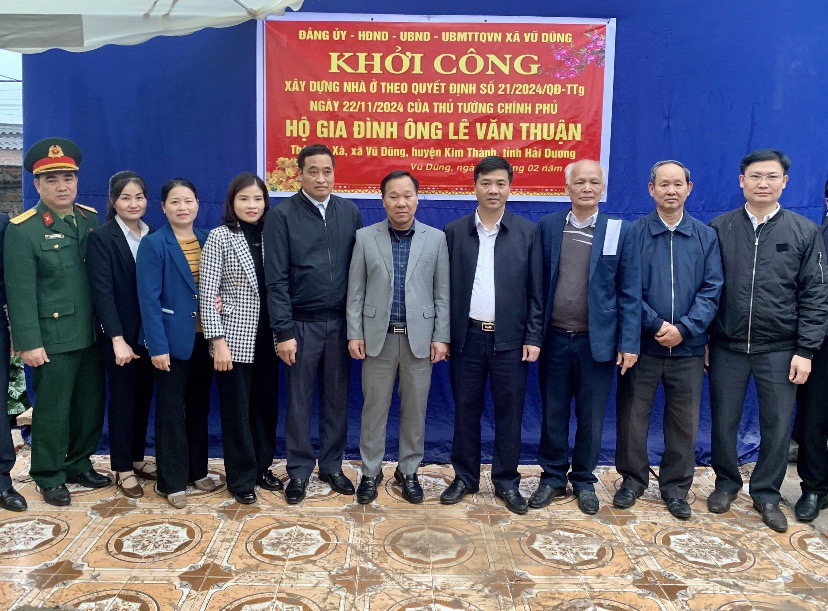 Xã Vũ Dũng khởi công xây dựng nhà ở cho gia đình chính sách
